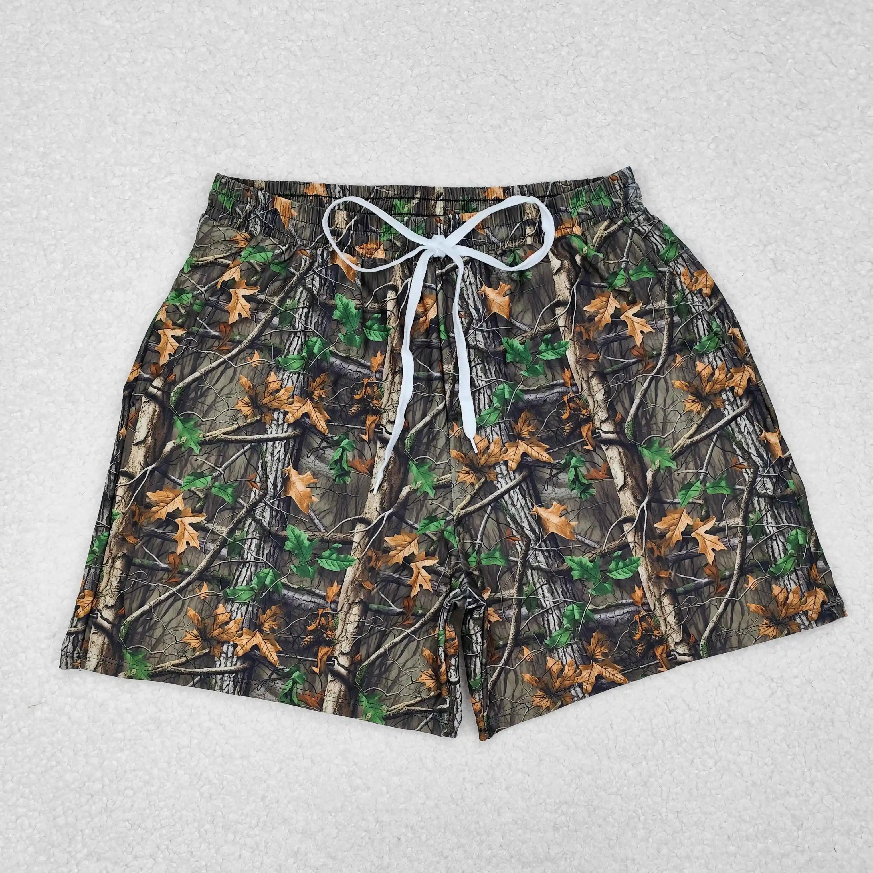 Wholesale Boutique Adult Men Camo Swimming Trunks Beachwear Man Ducks Deer Hunting Shorts Summer Swimwear Pocket Clothing