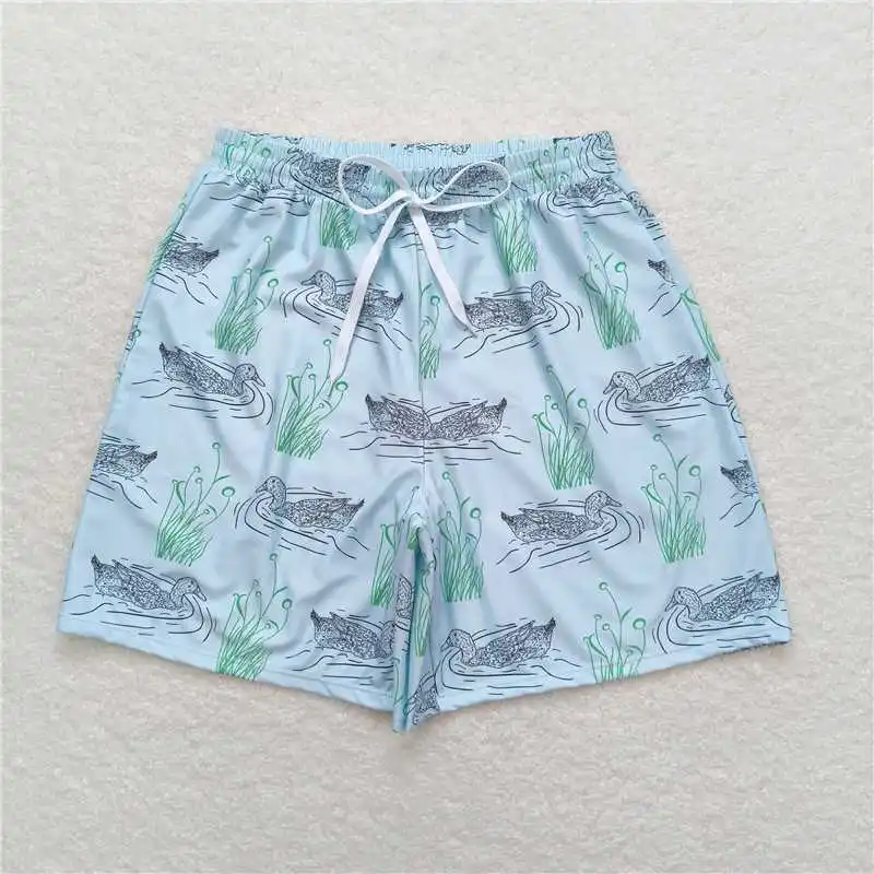Wholesale Boutique Adult Men Camo Swimming Trunks Beachwear Man Ducks Deer Hunting Shorts Summer Swimwear Pocket Clothing