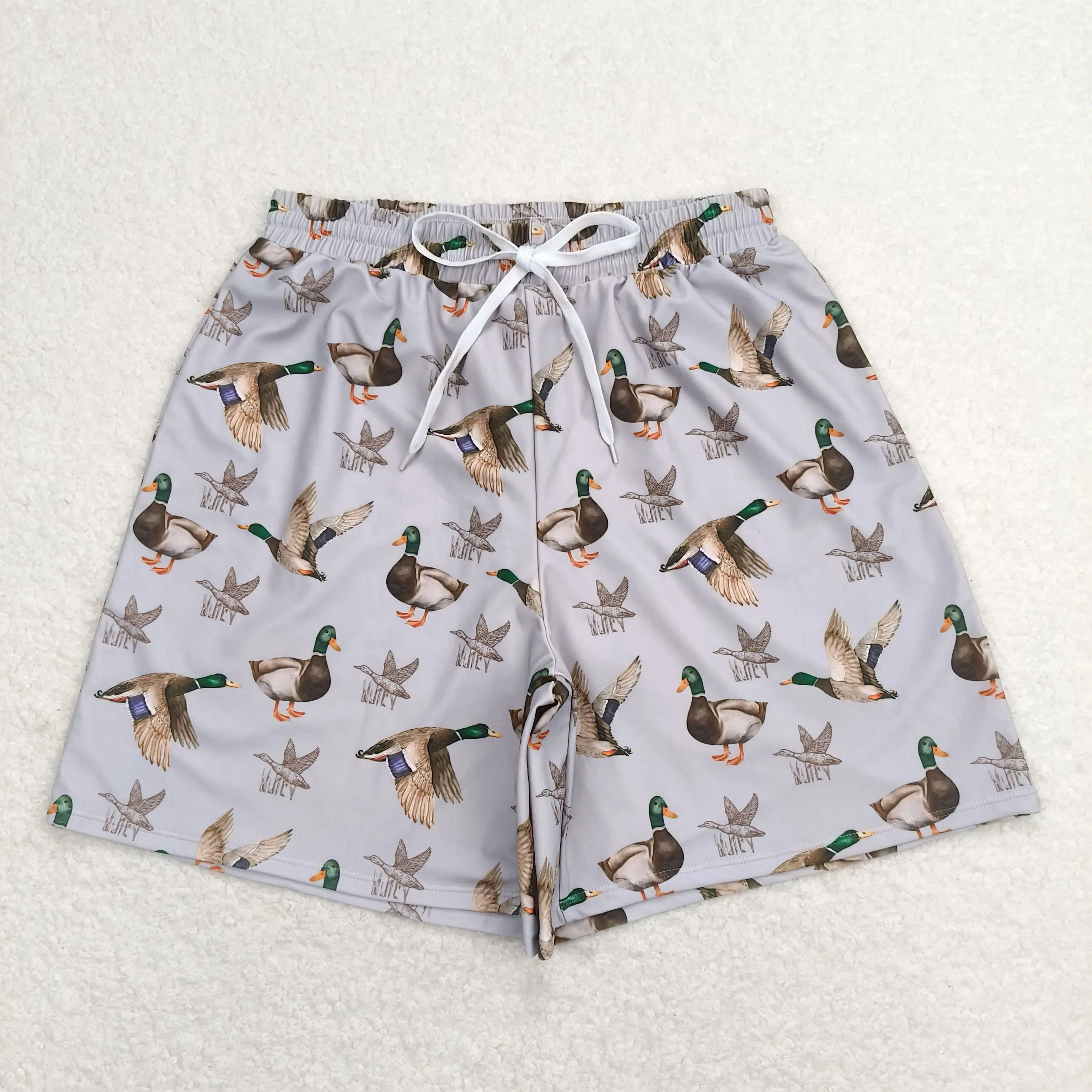 Wholesale Boutique Adult Men Camo Swimming Trunks Beachwear Man Ducks Deer Hunting Shorts Summer Swimwear Pocket Clothing