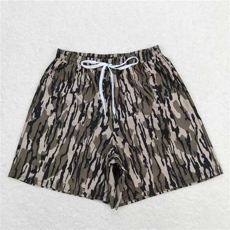 Wholesale Boutique Adult Men Camo Swimming Trunks Beachwear Man Ducks Deer Hunting Shorts Summer Swimwear Pocket Clothing