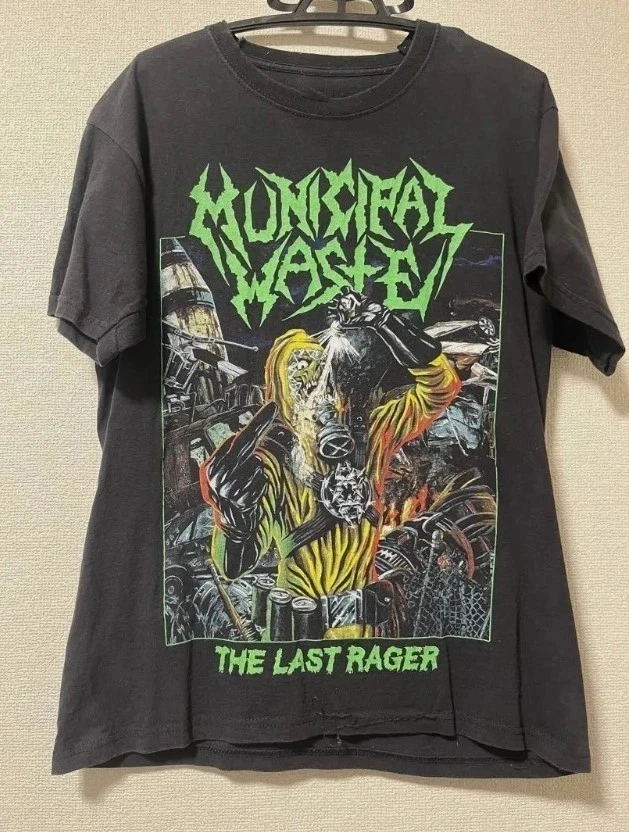 Municipal Waste Band Basic Black Short Sleeve Unisex T shirt Vtg