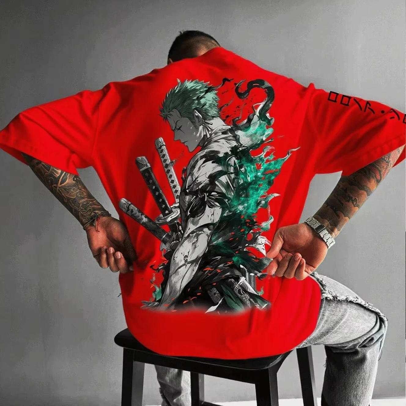 2026 One One Piece Zoro Anime Men's Short Sleeve T-shirt New Summer Cotton Streetwear Casual Top Graphic Tee Y2k Clothes Unisex