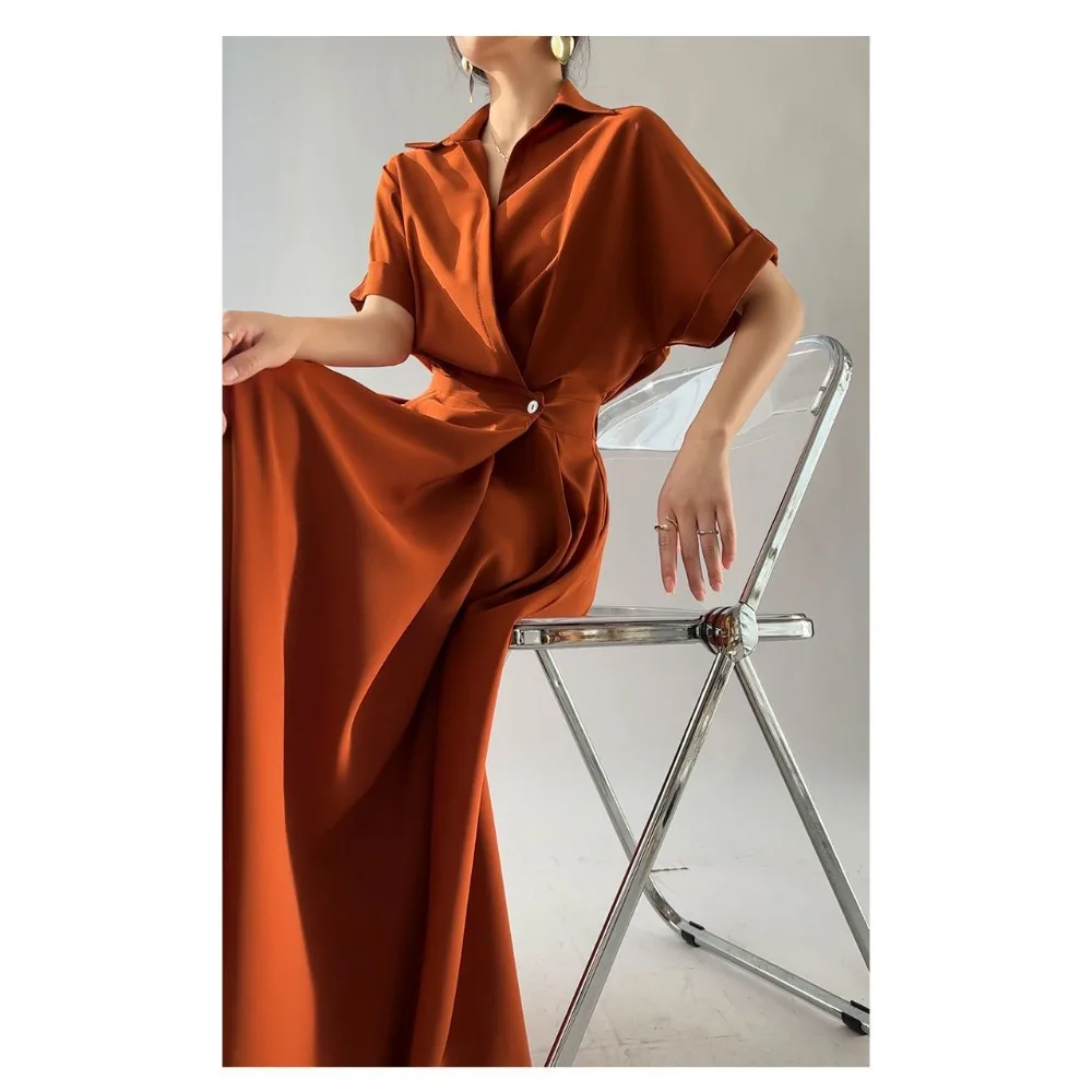 High-end Design French Niche Dress Women's Summer New Commuter Temperament Thin Long Dress High-end Skirt Women Clothing