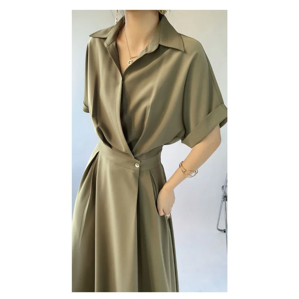 High-end Design French Niche Dress Women's Summer New Commuter Temperament Thin Long Dress High-end Skirt Women Clothing