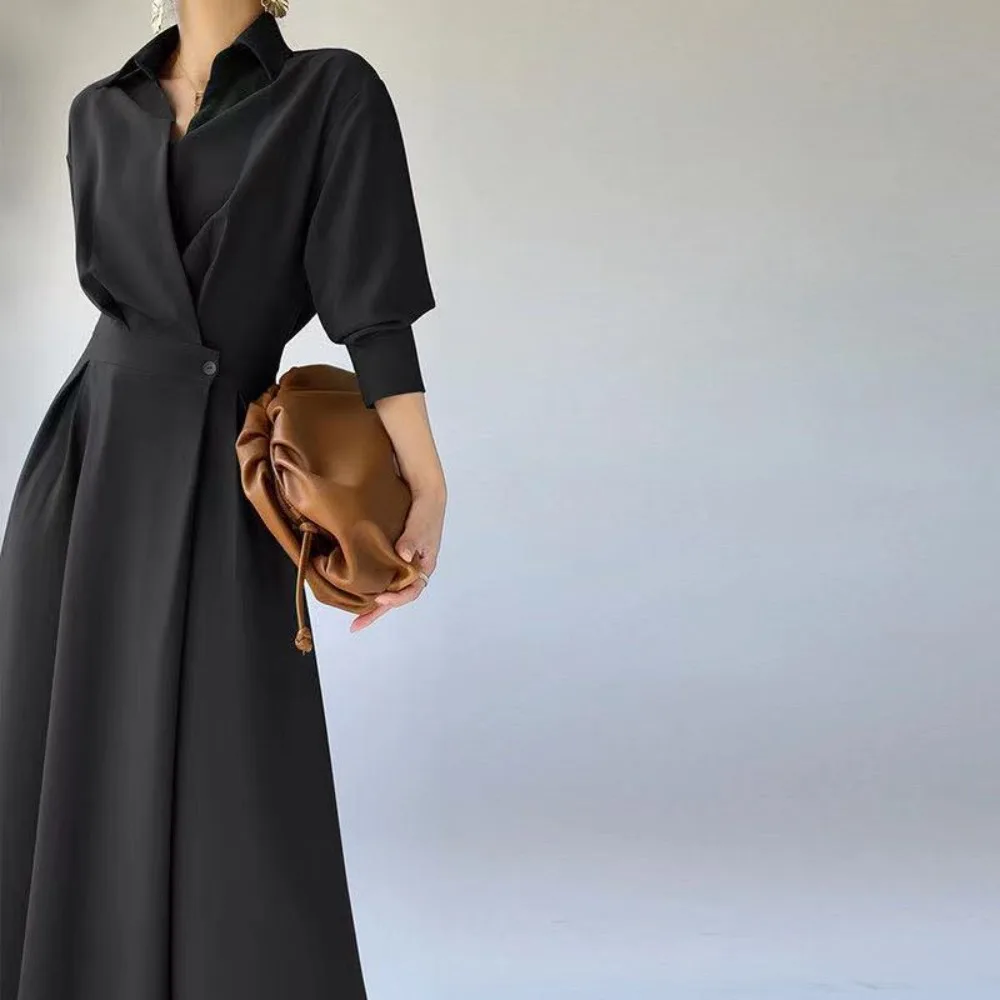 High-end Design French Niche Dress Women's Summer New Commuter Temperament Thin Long Dress High-end Skirt Women Clothing