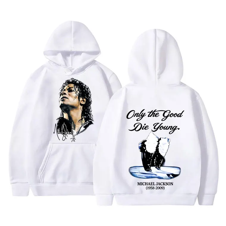 Michael Jackson King of Pop Hoodie Men Women Vintage Gothic Rock Sweatshirt Men's Punk Oversized Pullovers Hoodies Streetwear