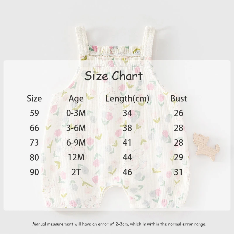2026 Summer Baby Rompers 0-24M Cartoon Dogs Girls One Piece Cute Infant Strapless Jumpsuit Sweet Toddler Clothes