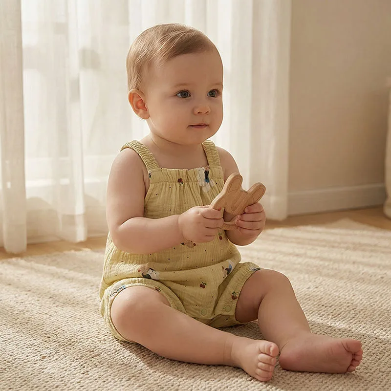 2026 Summer Baby Rompers 0-24M Cartoon Dogs Girls One Piece Cute Infant Strapless Jumpsuit Sweet Toddler Clothes
