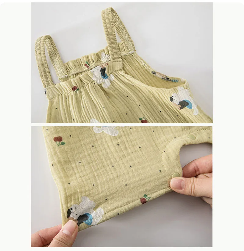 2026 Summer Baby Rompers 0-24M Cartoon Dogs Girls One Piece Cute Infant Strapless Jumpsuit Sweet Toddler Clothes