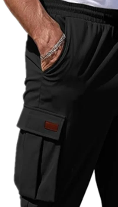 2026 new men's workwear pants, European and American men's loose straight casual pants, men's workwear pocket pants