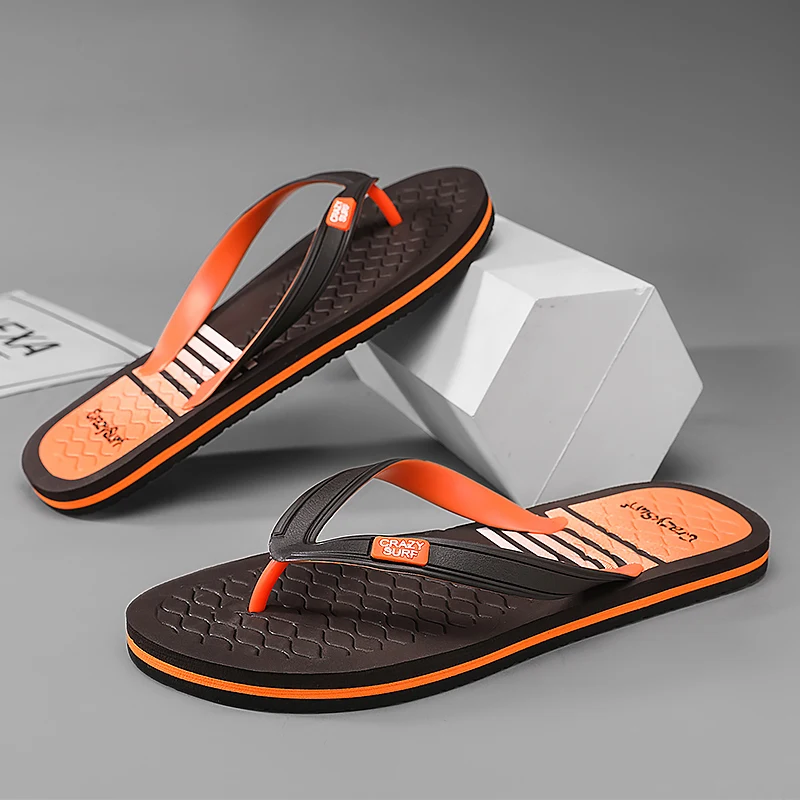 Summer Mens Slippers Breathable Slip on Flip Flops Outdoor Non-slip Beach Shoes Casual Sandals Clogs Indoor Home Bathroom Slides