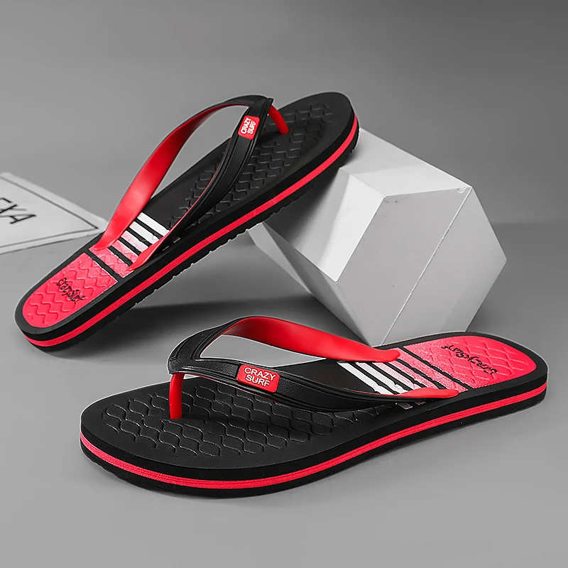 Summer Mens Slippers Breathable Slip on Flip Flops Outdoor Non-slip Beach Shoes Casual Sandals Clogs Indoor Home Bathroom Slides