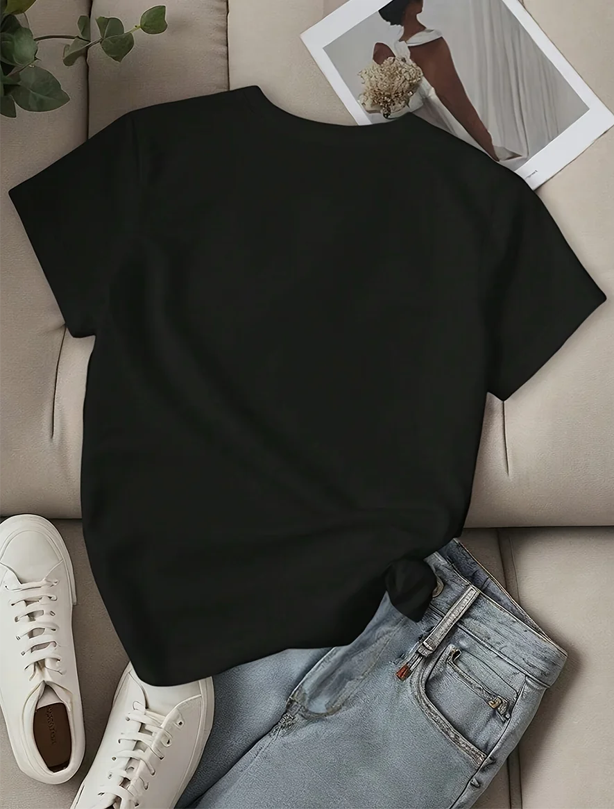 Summer Fashion Sparkling Glitter Rhinestone T-Shirt Short Sleeve Top Shiny Bling Women's Casual Wear