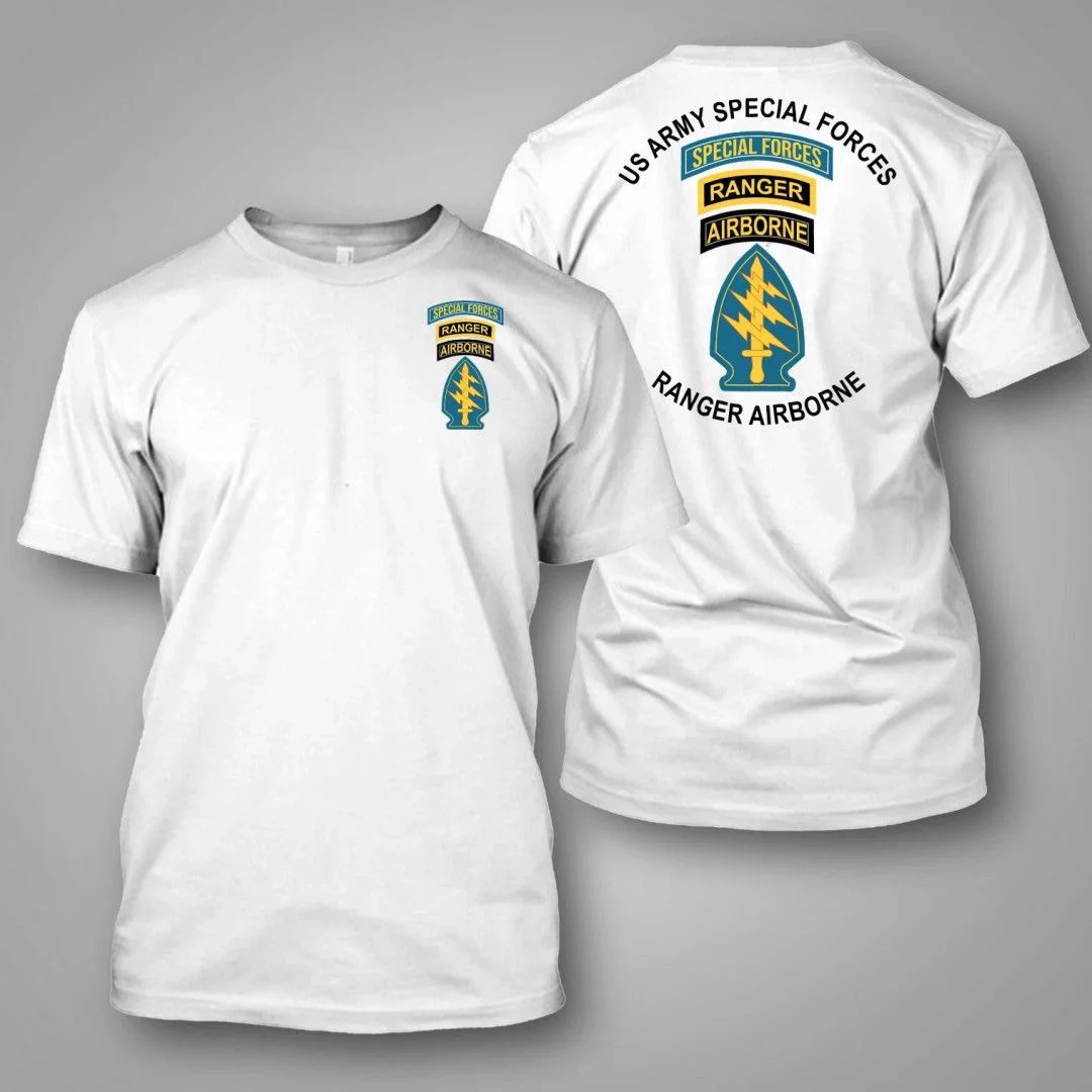 2026 US New Special Forces Style Logo Printed Pure Cotton Short-Sleeved T-Shirt