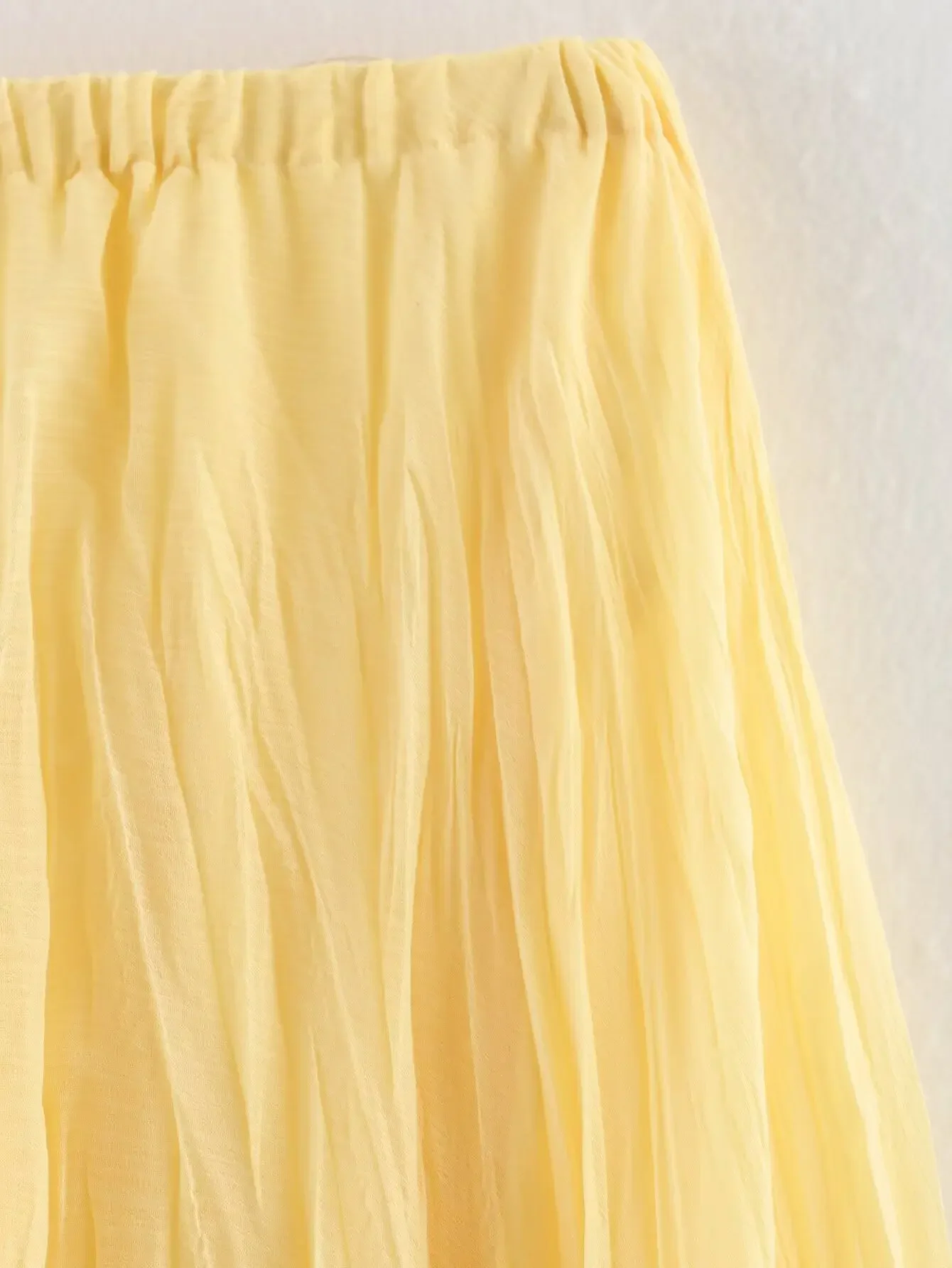 HH Women Elastic Waist Pleated Maxi Skirt Flowy A Line Pleated Long Skirt In Yellow White Pink For Spring Summer Beach Vacation