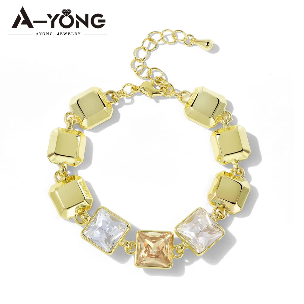 Original Charm Colored Crystal Jewelry Bracelet Earrings High Quality Natural Stone Women Fine Jewelry for Party Gifts
