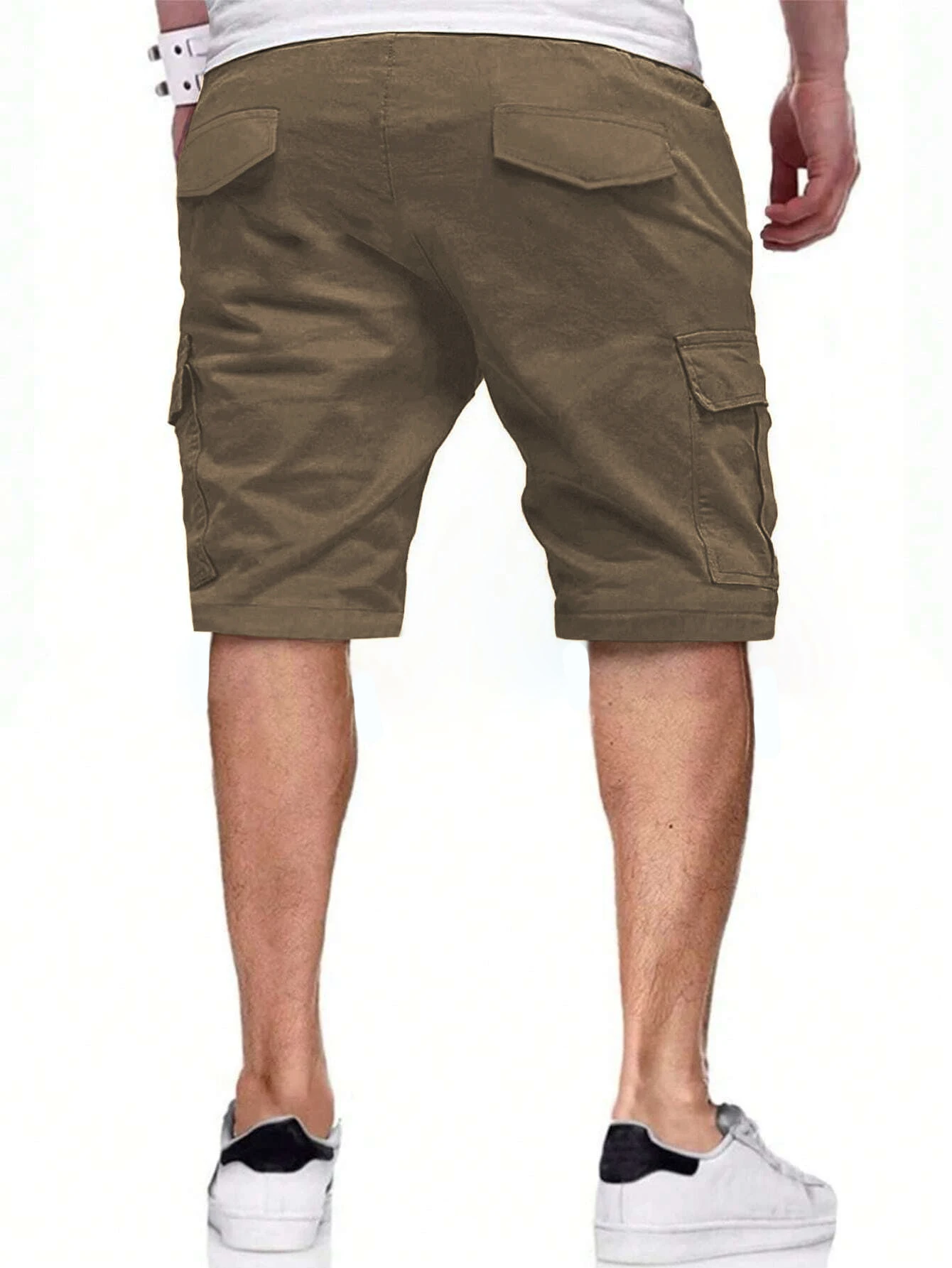 Casual Men's Five-Inch Shorts, Workwear Style, Loose and Straight-Cut, Trendy Brand, Elastic, Beachy, Stylish Mid-Length Pants