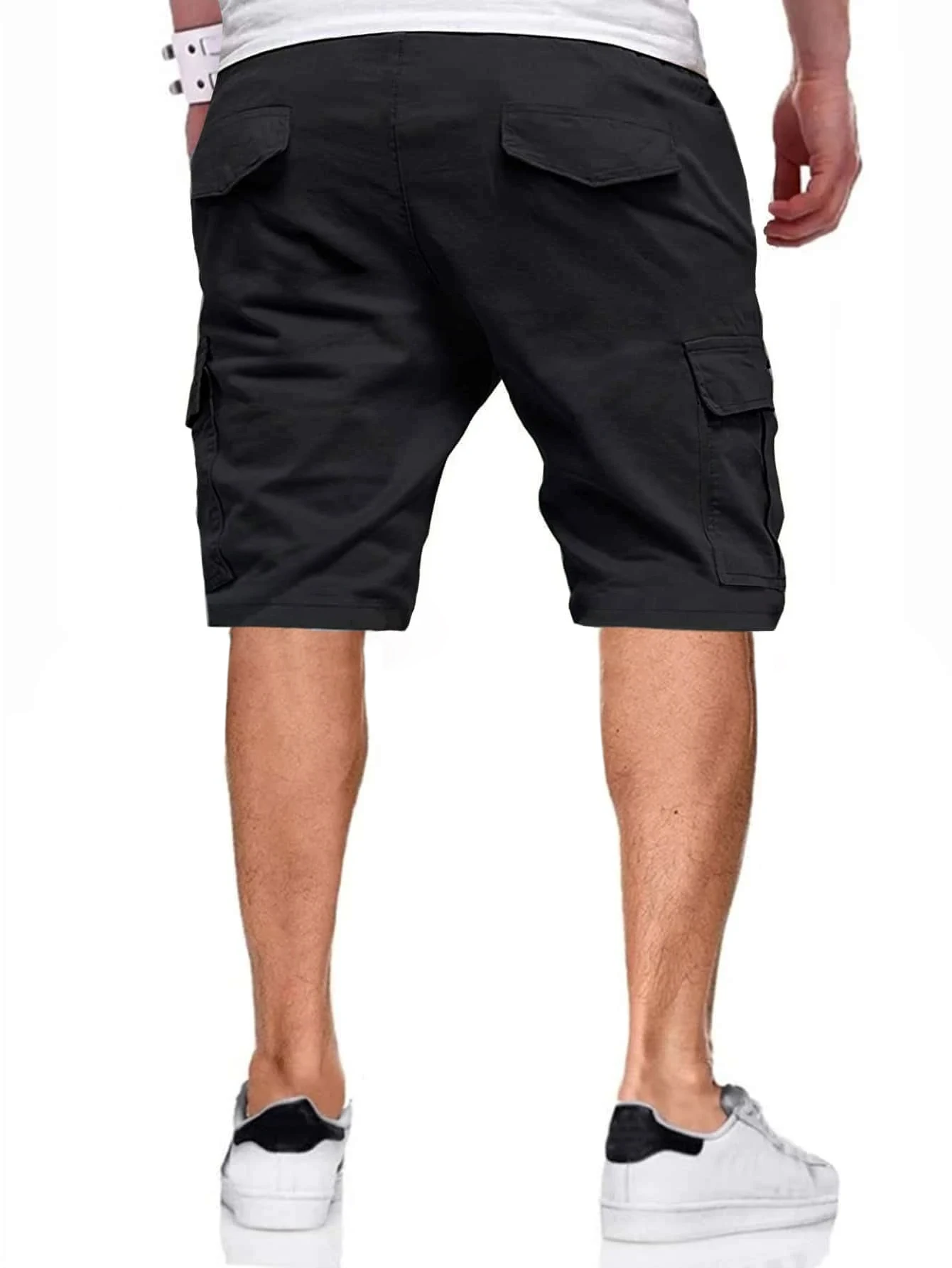 Casual Men's Five-Inch Shorts, Workwear Style, Loose and Straight-Cut, Trendy Brand, Elastic, Beachy, Stylish Mid-Length Pants
