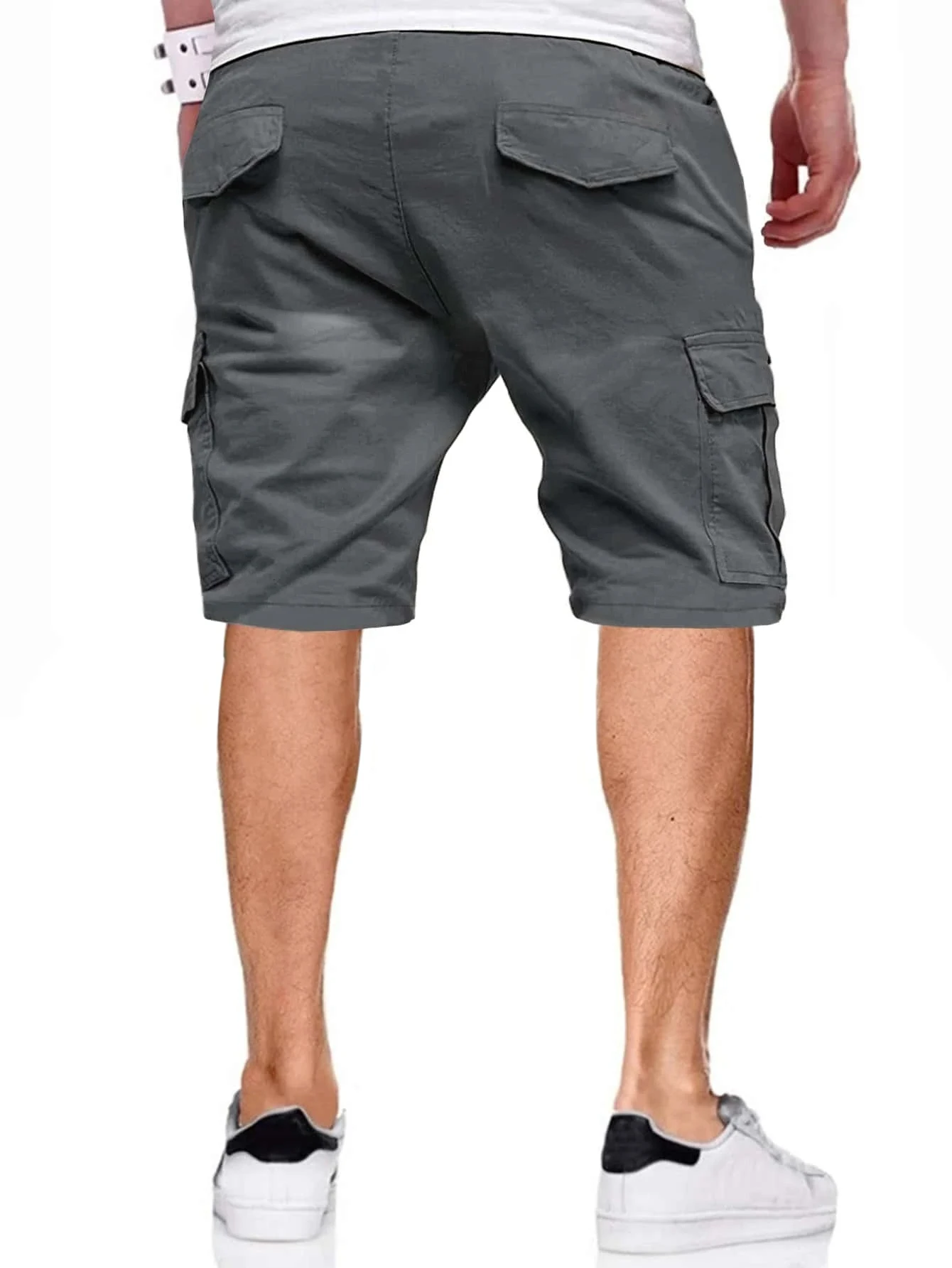 Casual Men's Five-Inch Shorts, Workwear Style, Loose and Straight-Cut, Trendy Brand, Elastic, Beachy, Stylish Mid-Length Pants