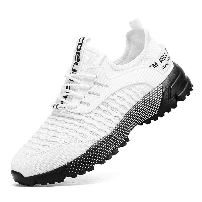 Men's Vulcanized Shoes Mesh Lightweight Breathable Soft Sole Running Shoes One-leg Men's Flat Shoes Loafers Training Shoes