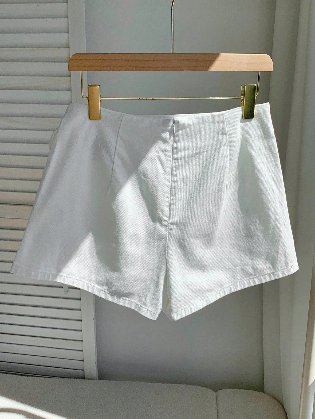 Ladies New Spring Summer Linen Solid Color Casual Sports Elastic Waist Drawstring Belted Skort for Spring Summer