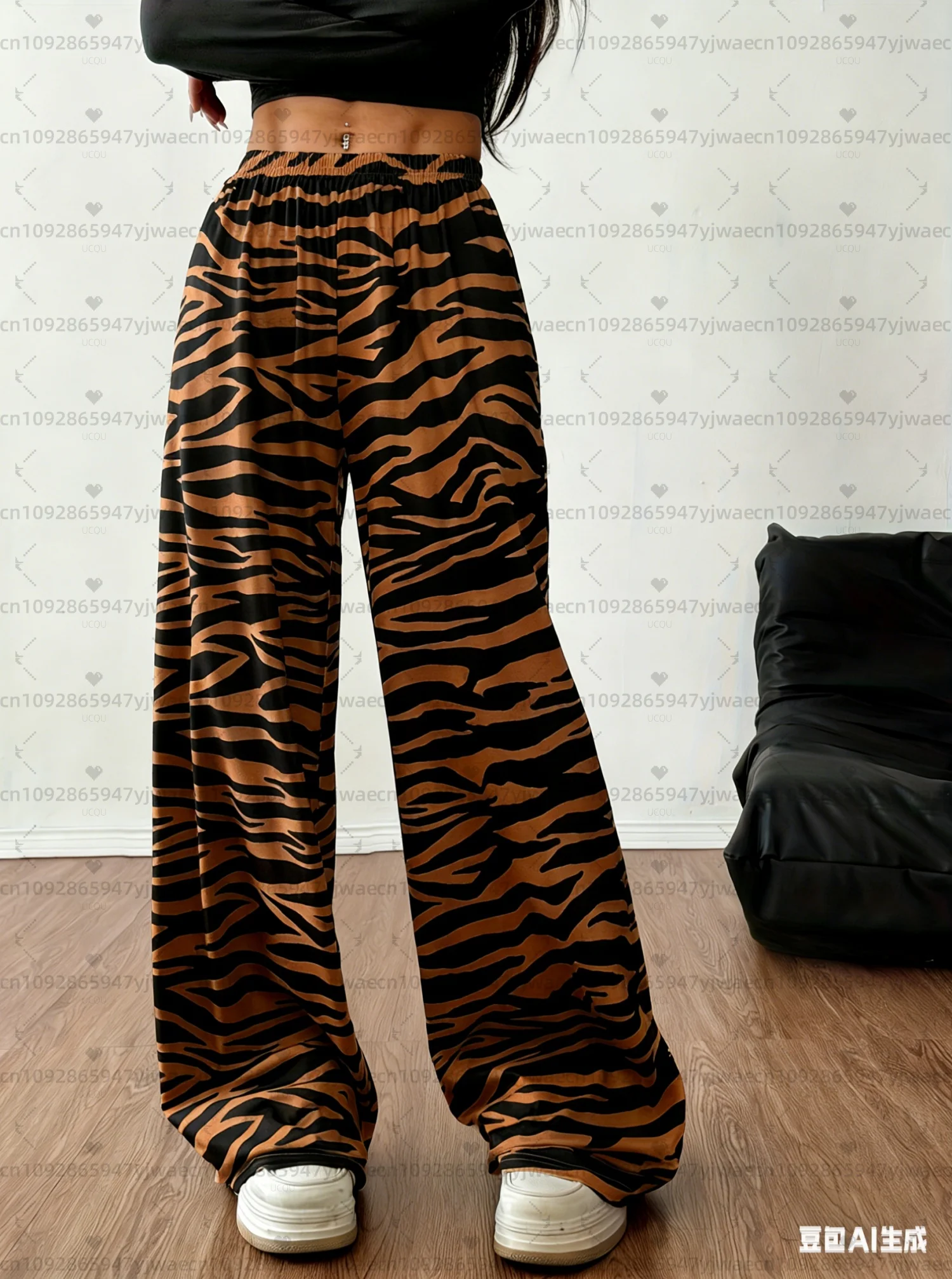 2026 Summer women zebra print loose Long Pants Women Pajamas Pants Casual Daily Long Pants Men Women Pajamas Trousers