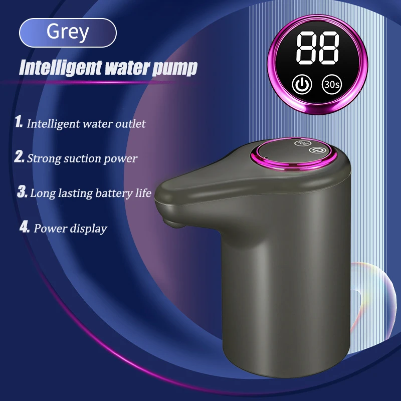 Electric Water Pump, Intelligent Household Bottled Purified Water Automatic Water Dispenser, USB Charging