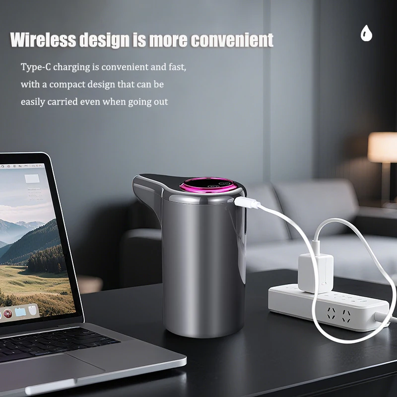 Electric Water Pump, Intelligent Household Bottled Purified Water Automatic Water Dispenser, USB Charging