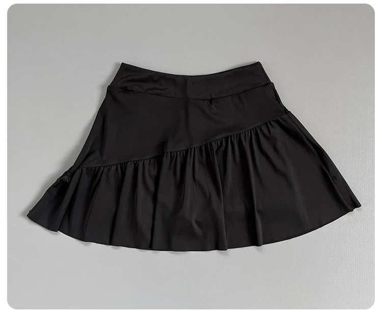 Women High Waist Ruffle Athletic Skort Built-in Liner Shorts Quick Dry Breathable Tennis Fitness Running Workout Sports Skirt