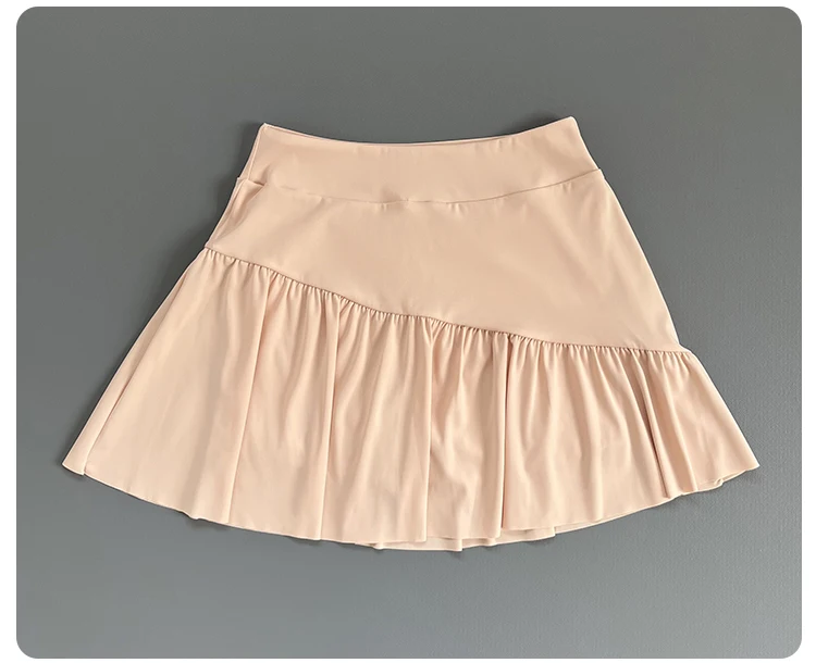 Women High Waist Ruffle Athletic Skort Built-in Liner Shorts Quick Dry Breathable Tennis Fitness Running Workout Sports Skirt