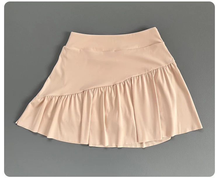 Women High Waist Ruffle Athletic Skort Built-in Liner Shorts Quick Dry Breathable Tennis Fitness Running Workout Sports Skirt