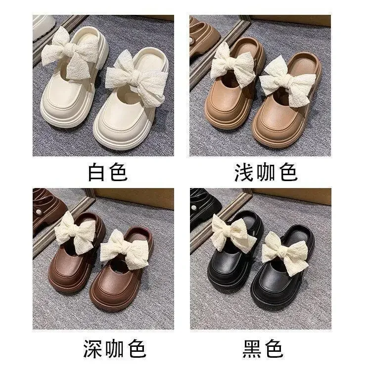 2026 New EVA Women's Bowknot Slippers Summer Soft Outdoor Lightweight Casual Sandals Slippers Plus Non-slip Beach Shoes Women's