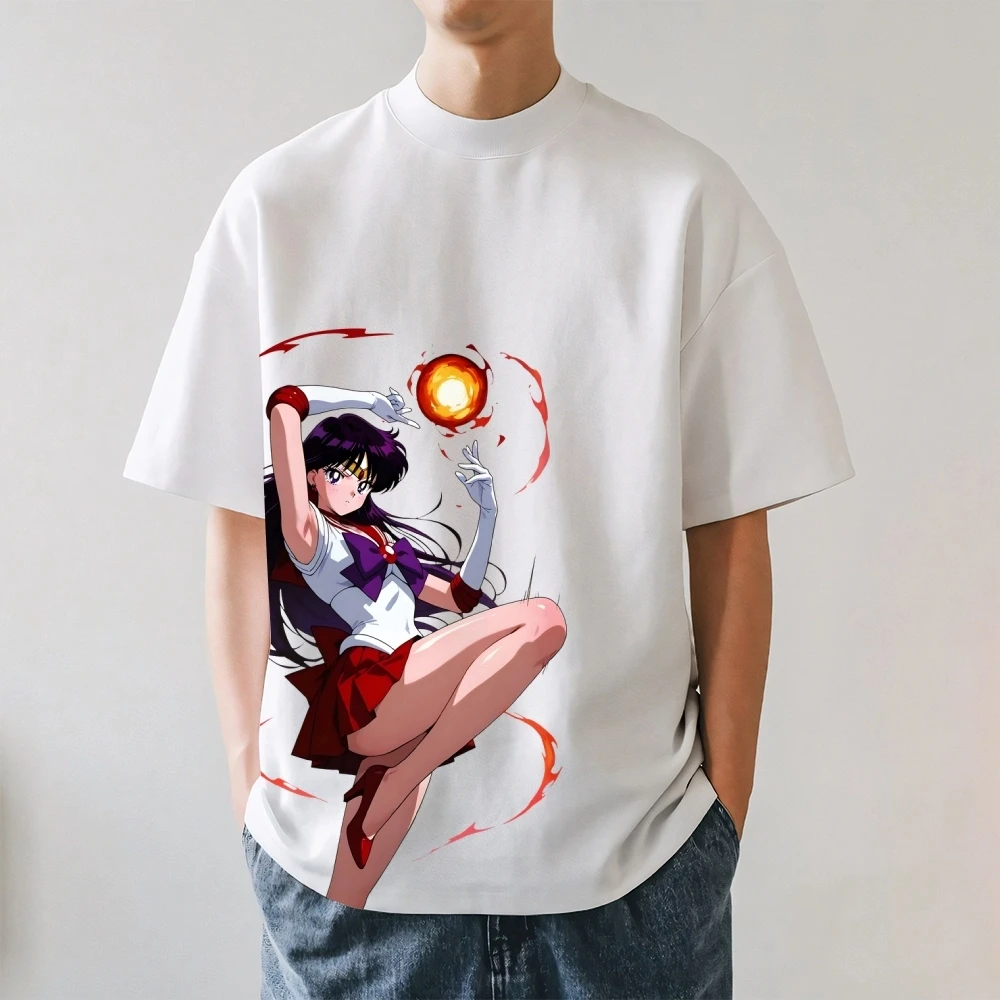 2026 New Sailor Moon Mars Japanese Style Classic Tee High-quality Streetwear T-Shirt Suitable for Both Men Women Summer T-shirt