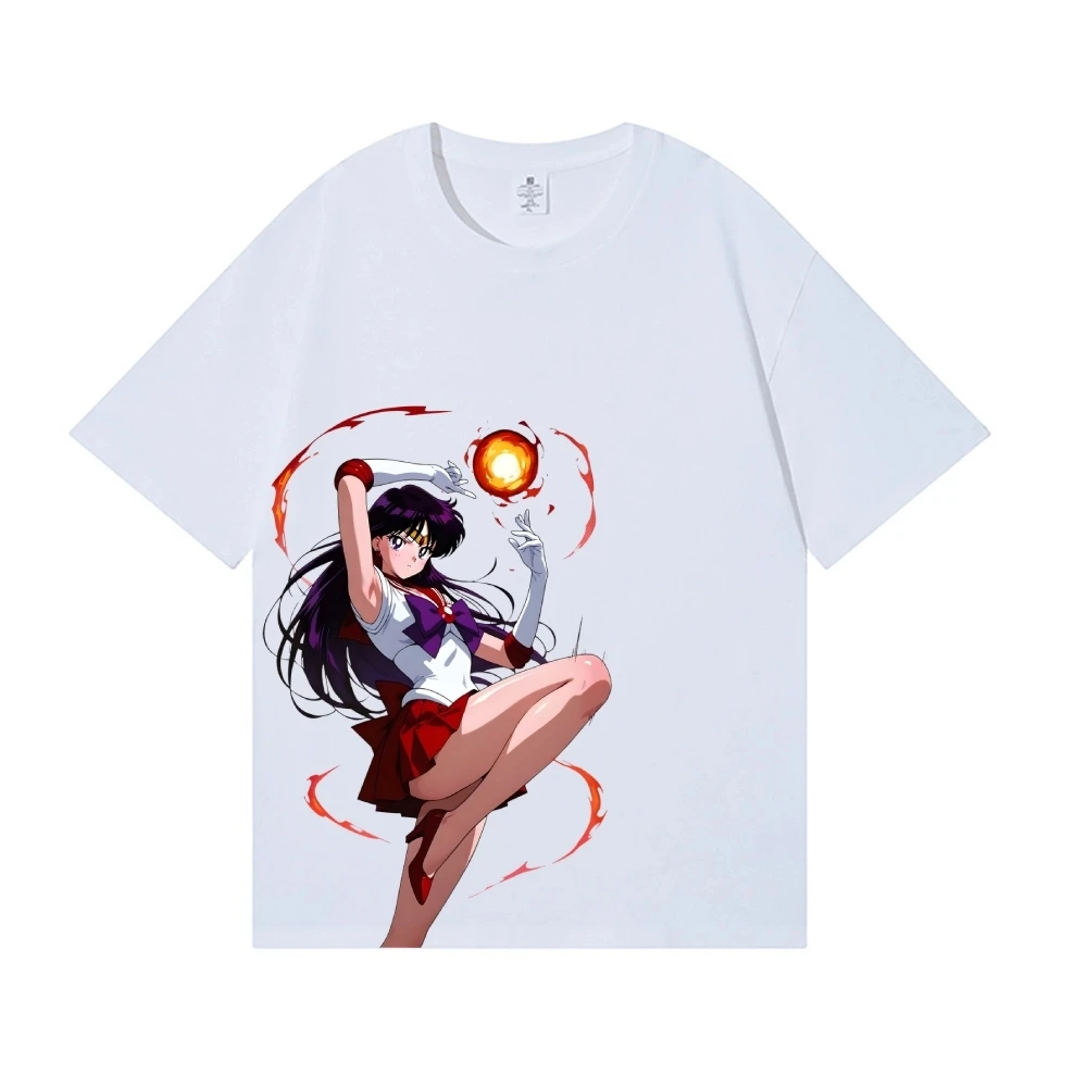2026 New Sailor Moon Mars Japanese Style Classic Tee High-quality Streetwear T-Shirt Suitable for Both Men Women Summer T-shirt