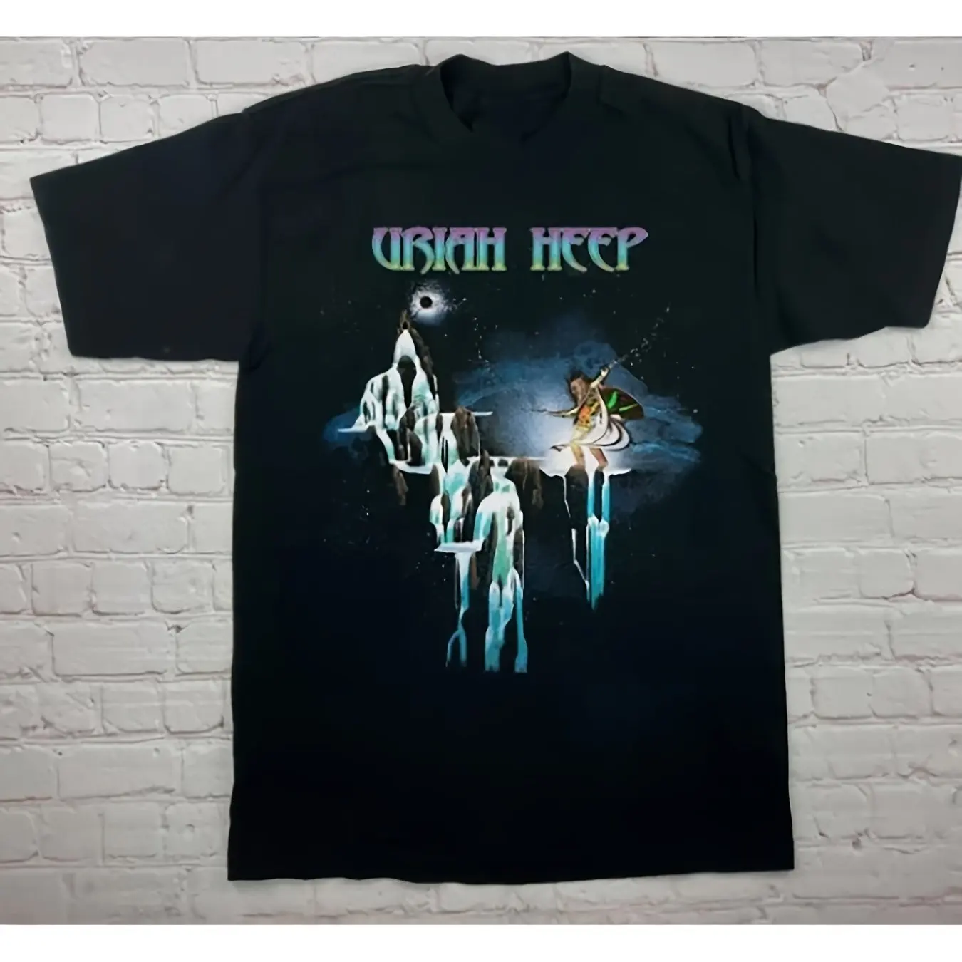 Uriah Heep Band's "Devil and Wizard" Cotton T-shirt Men's Trendy Casual Printed T-shirt