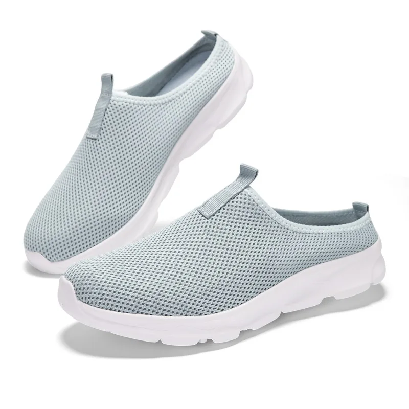 Men Casual Shoes Slip-On Half Slippers Running Shoes Men Plus Size Sport Shoes Lightweight Comforty Breathable Walking Sneakers