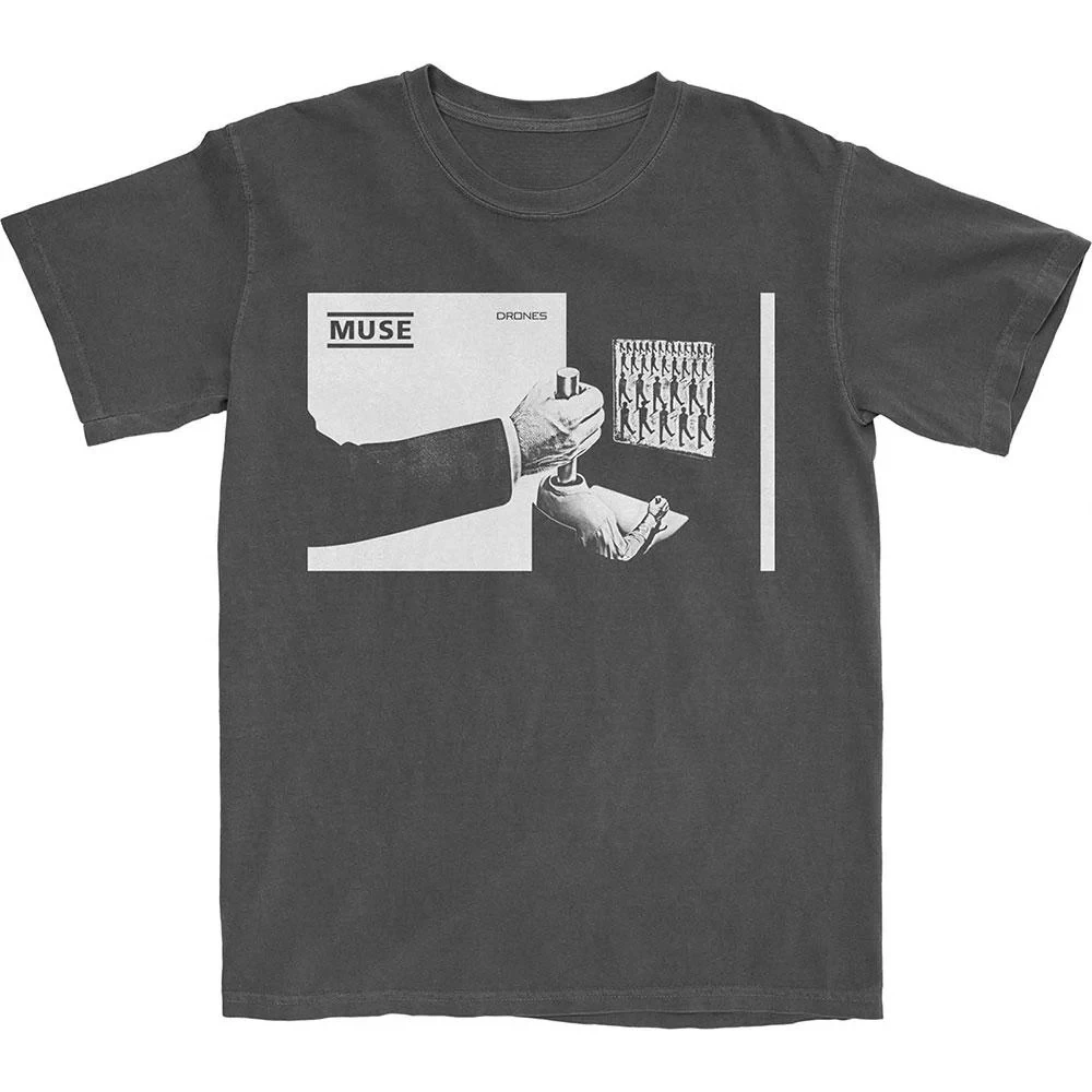 Muse Band Photo 3D Logo Print Cotton T-Shirt Alternative Rock Band Unisex Short Sleeve Tee
