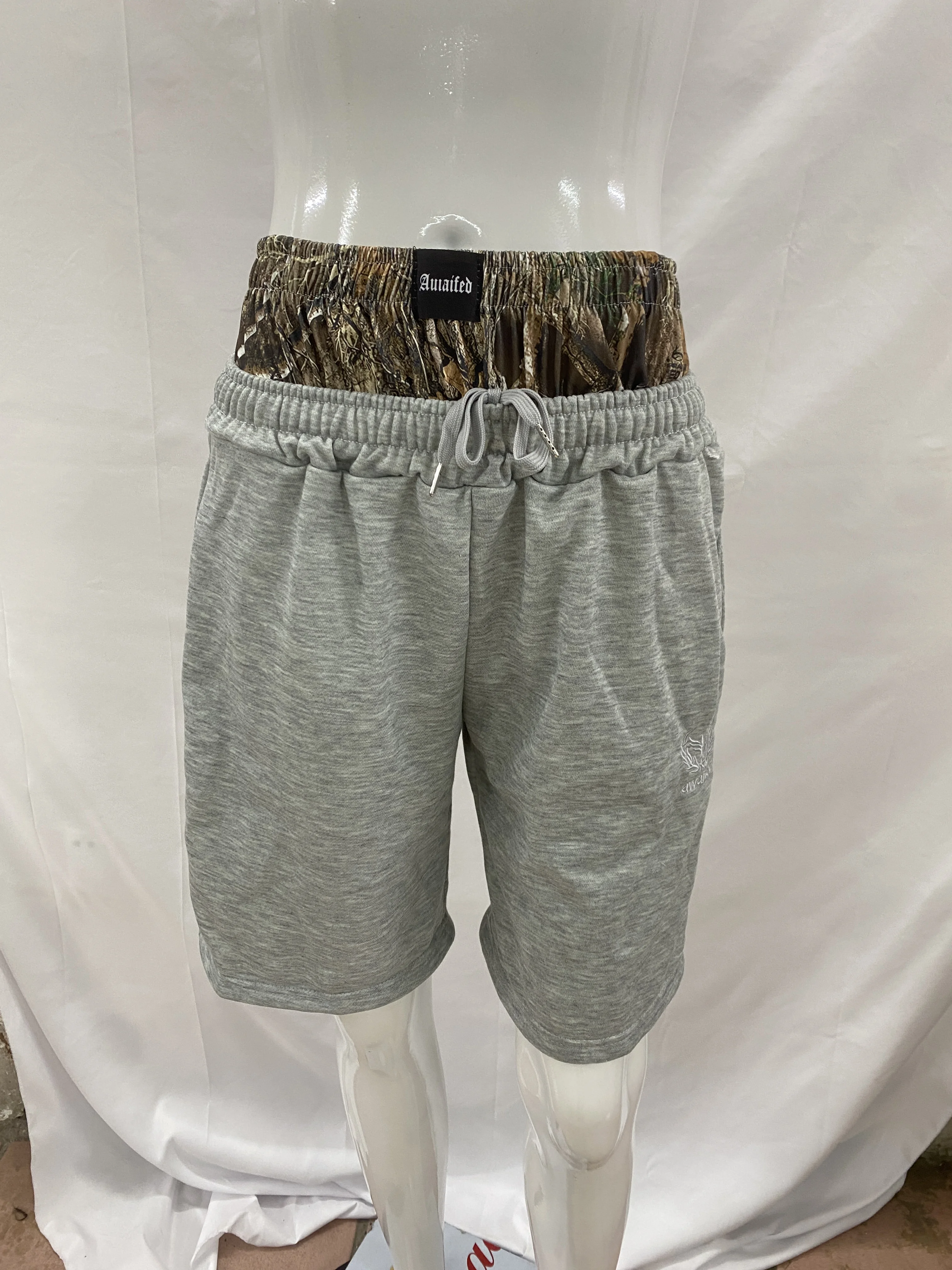 European American High Street Trend Double Waisted Seven quarter Shorts Men's Loose Fashionable Casual Exercise Shorts Women's