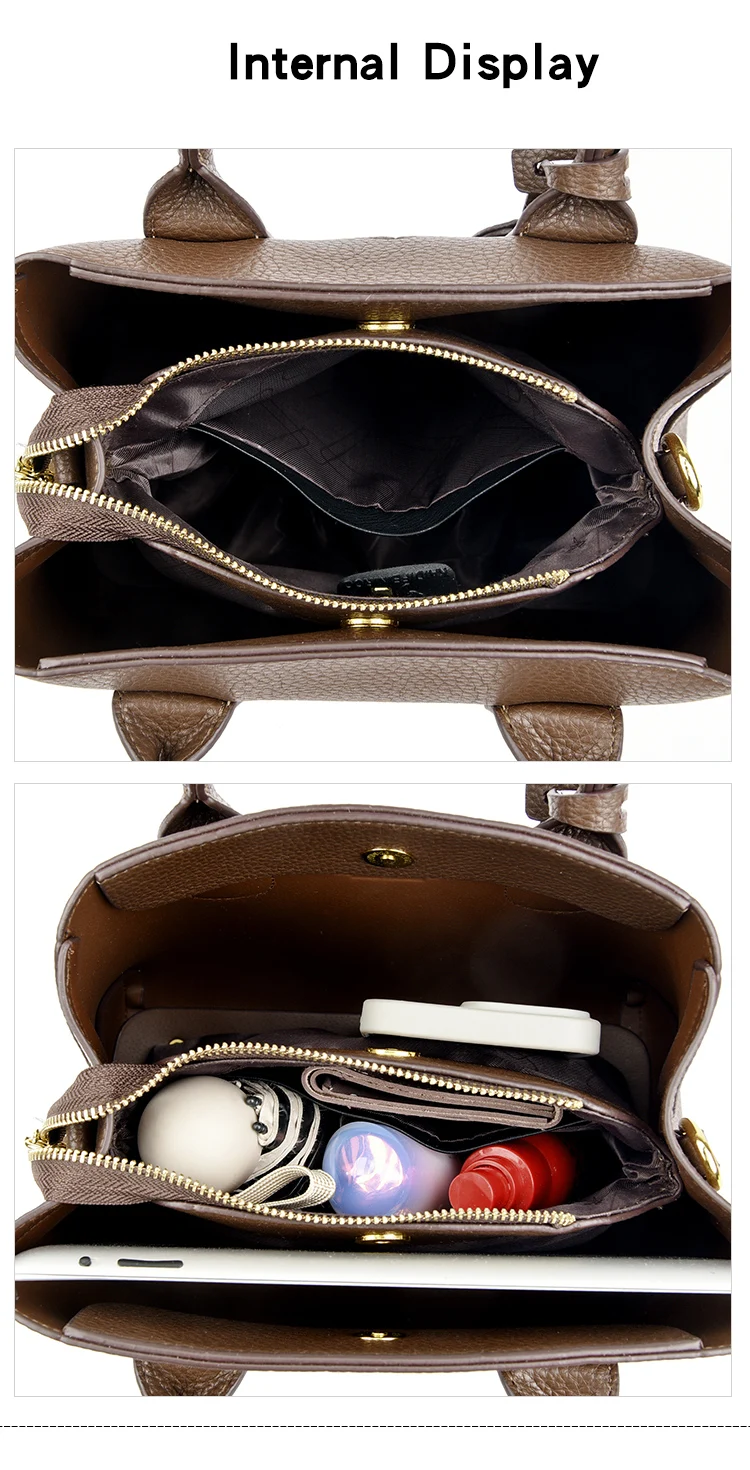 3-layer Design Women's Handbags Luxury Shoulder Crossbody Bags High Quality Soft Leather Bag Ladies Fashion Messenger Sac A Main