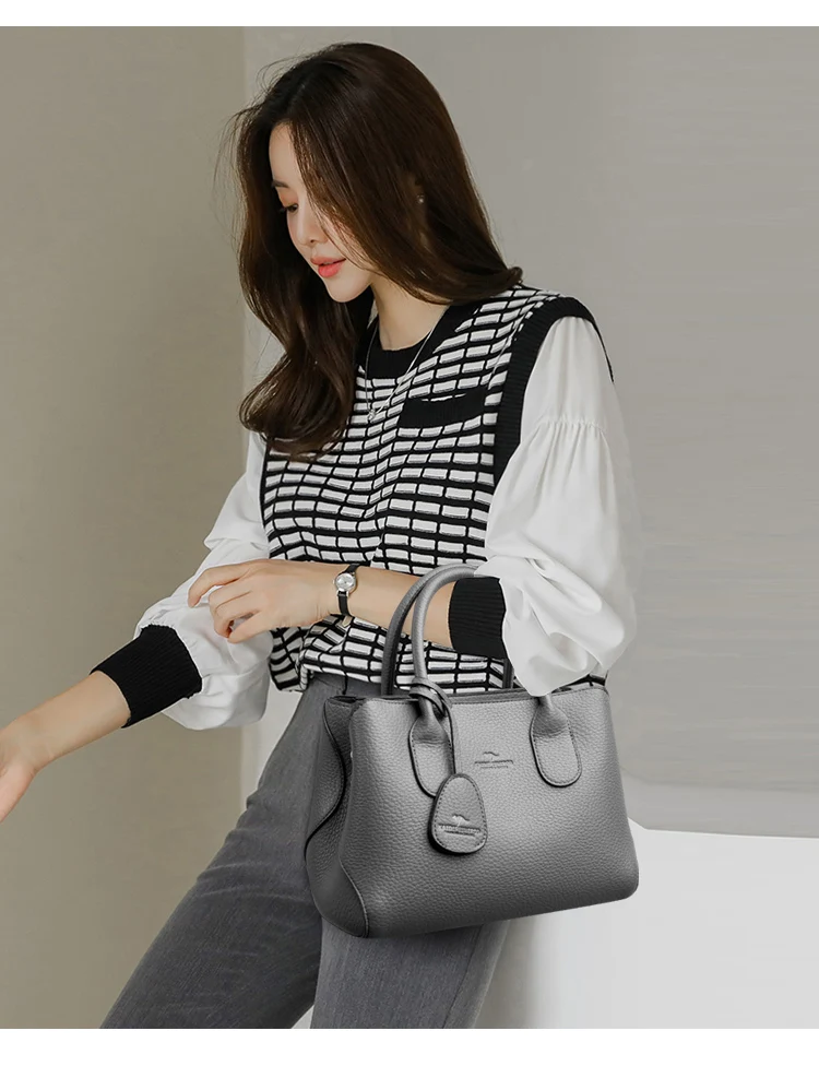 3-layer Design Women's Handbags Luxury Shoulder Crossbody Bags High Quality Soft Leather Bag Ladies Fashion Messenger Sac A Main