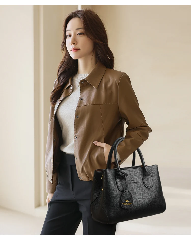 3-layer Design Women's Handbags Luxury Shoulder Crossbody Bags High Quality Soft Leather Bag Ladies Fashion Messenger Sac A Main