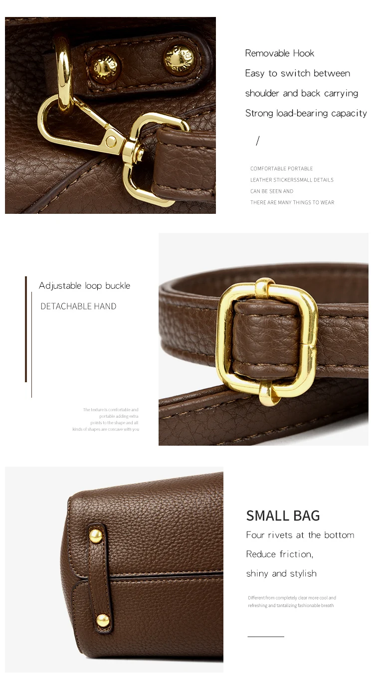 3-layer Design Women's Handbags Luxury Shoulder Crossbody Bags High Quality Soft Leather Bag Ladies Fashion Messenger Sac A Main