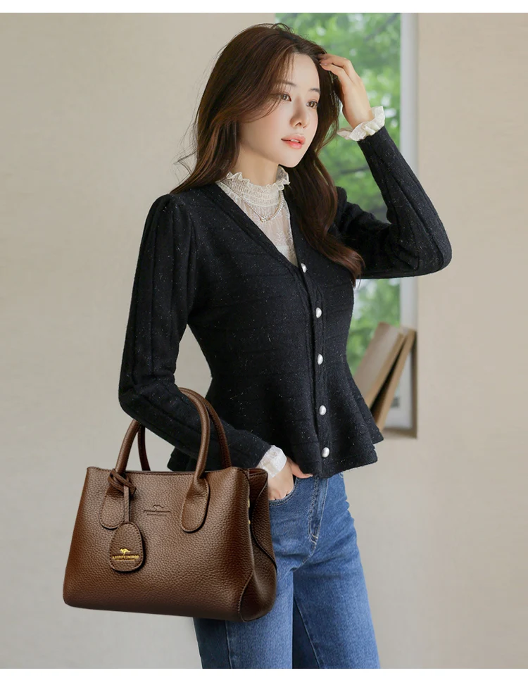 3-layer Design Women's Handbags Luxury Shoulder Crossbody Bags High Quality Soft Leather Bag Ladies Fashion Messenger Sac A Main