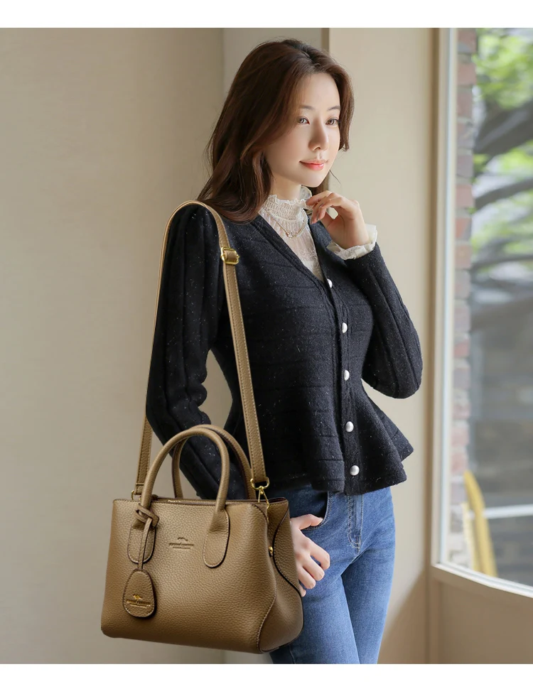 3-layer Design Women's Handbags Luxury Shoulder Crossbody Bags High Quality Soft Leather Bag Ladies Fashion Messenger Sac A Main