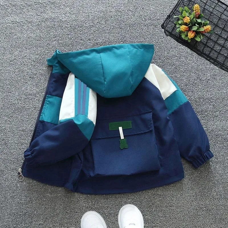 2-12 Years Spring Fashion Boys Coats Children Outdoor Sport Hooded Jacket For Kids Birthday Present Children Outerwear Clothing