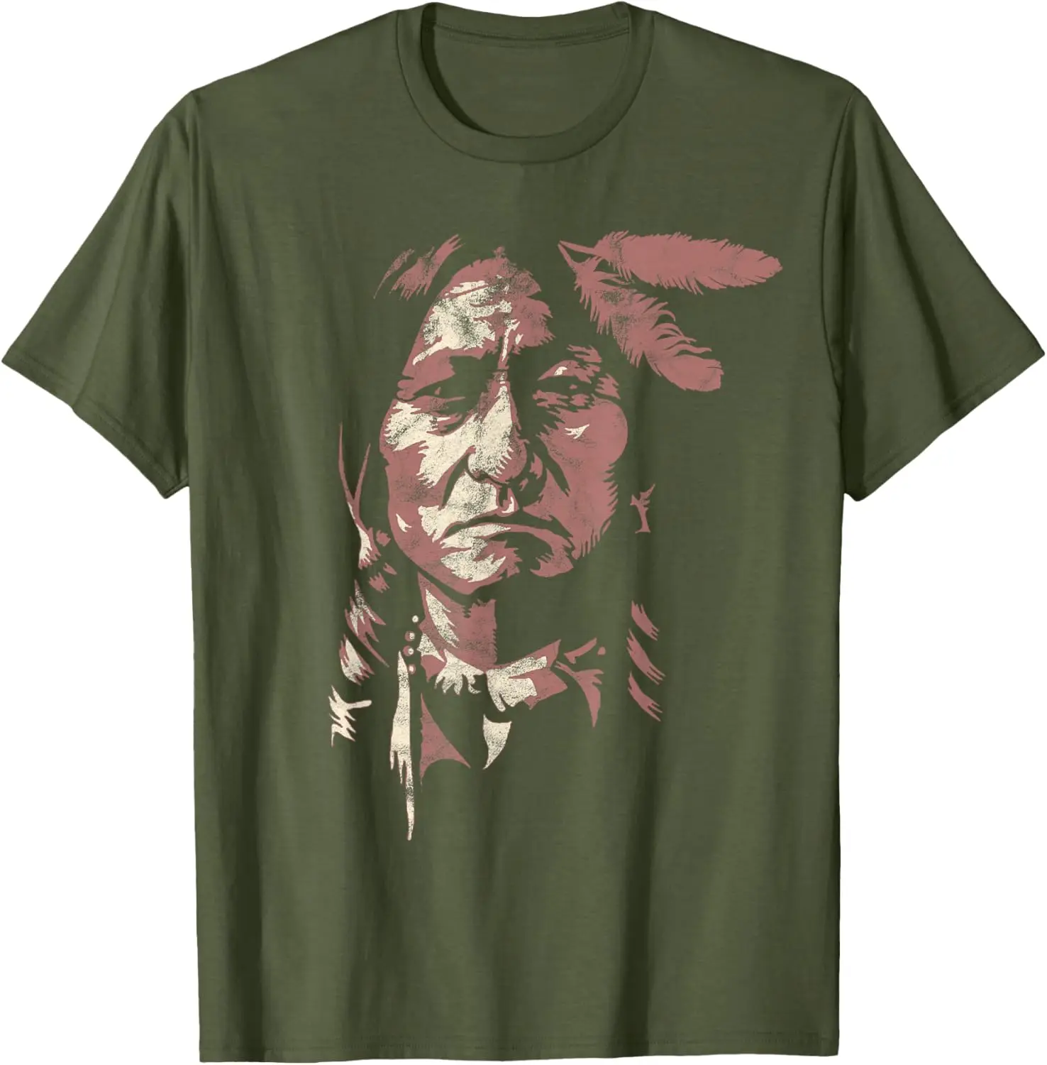 Sitting Bull Native American Chief Indian Warrior Men Women T-Shirt Unisex Summer Streetwear Tops Cotton Graphic T Shirts
