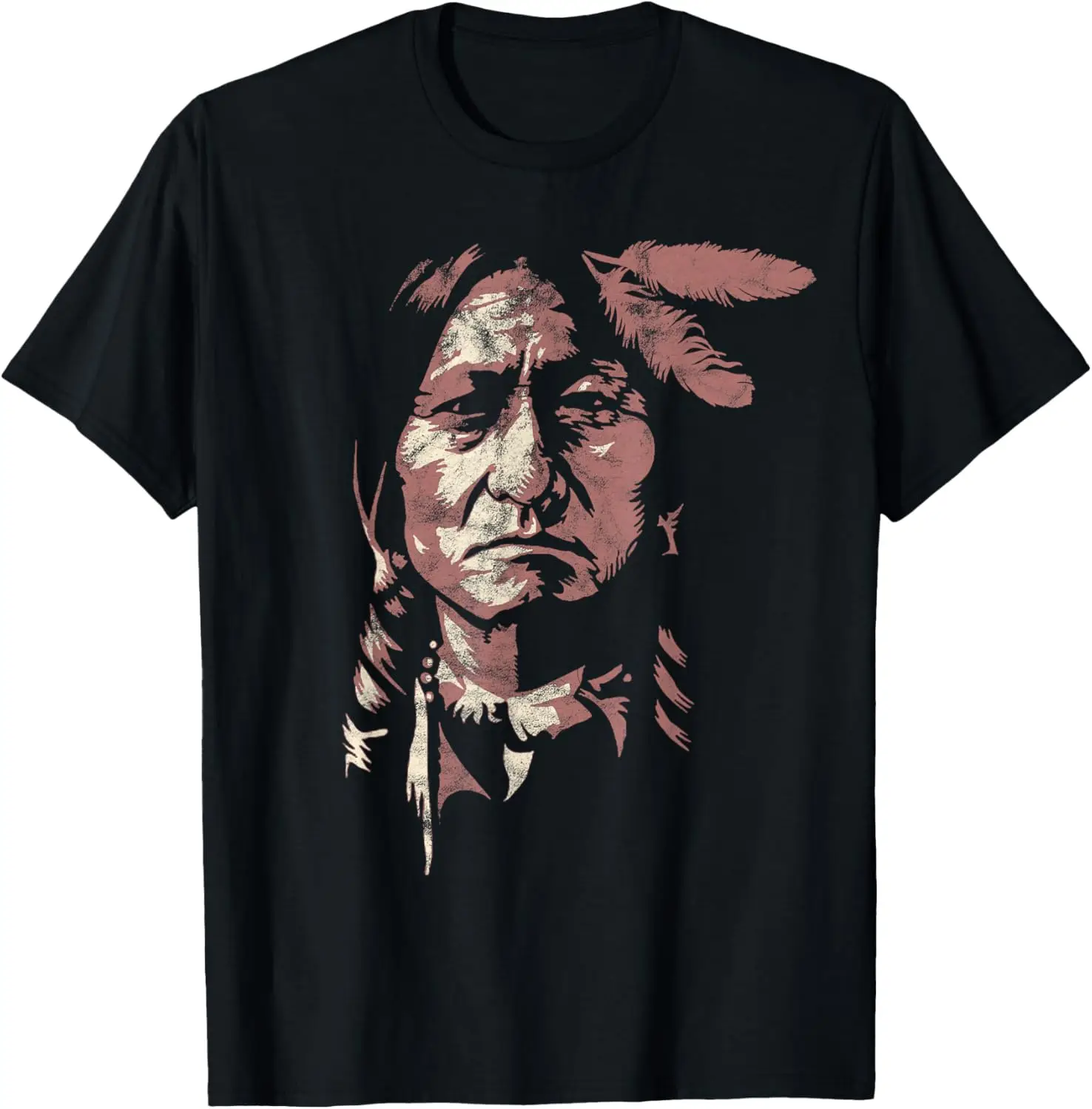 Sitting Bull Native American Chief Indian Warrior Men Women T-Shirt Unisex Summer Streetwear Tops Cotton Graphic T Shirts