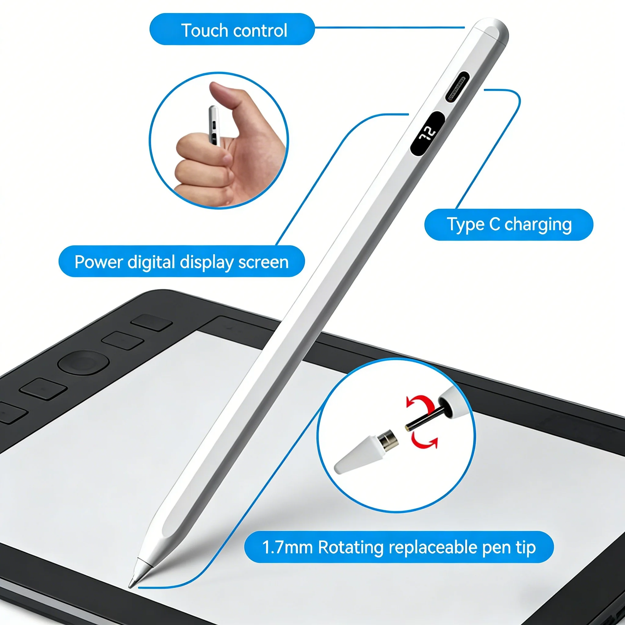 Universal Stylus For Huawei Android Samsung Mobile Phone Xiaomi Stylus With Magnetic Function Apple Stylus Tablet Ipad Pen