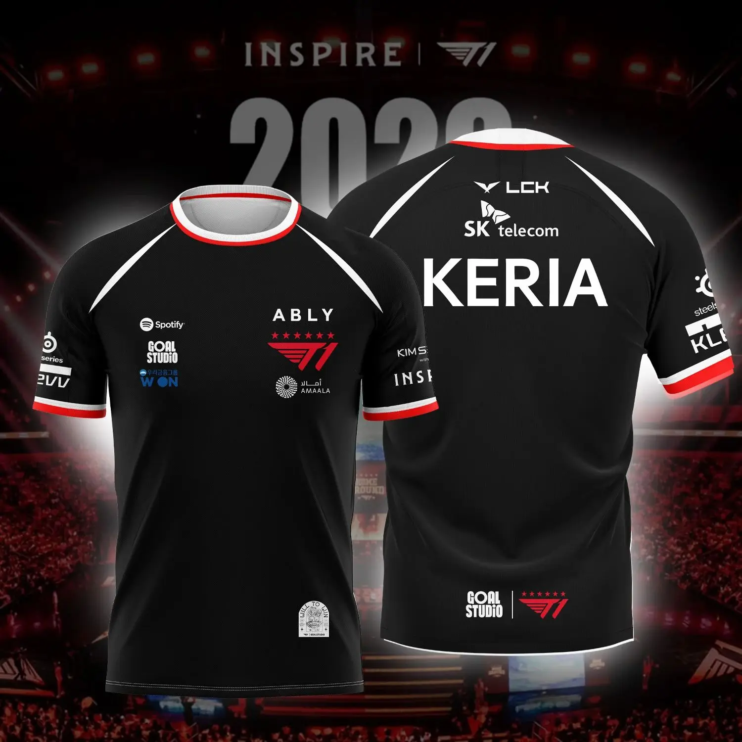 2026 New T1 Esports Team Jersey FAKER FAN Men and Women Summer Casual Short Sleeve for Gaming Enthusiasts