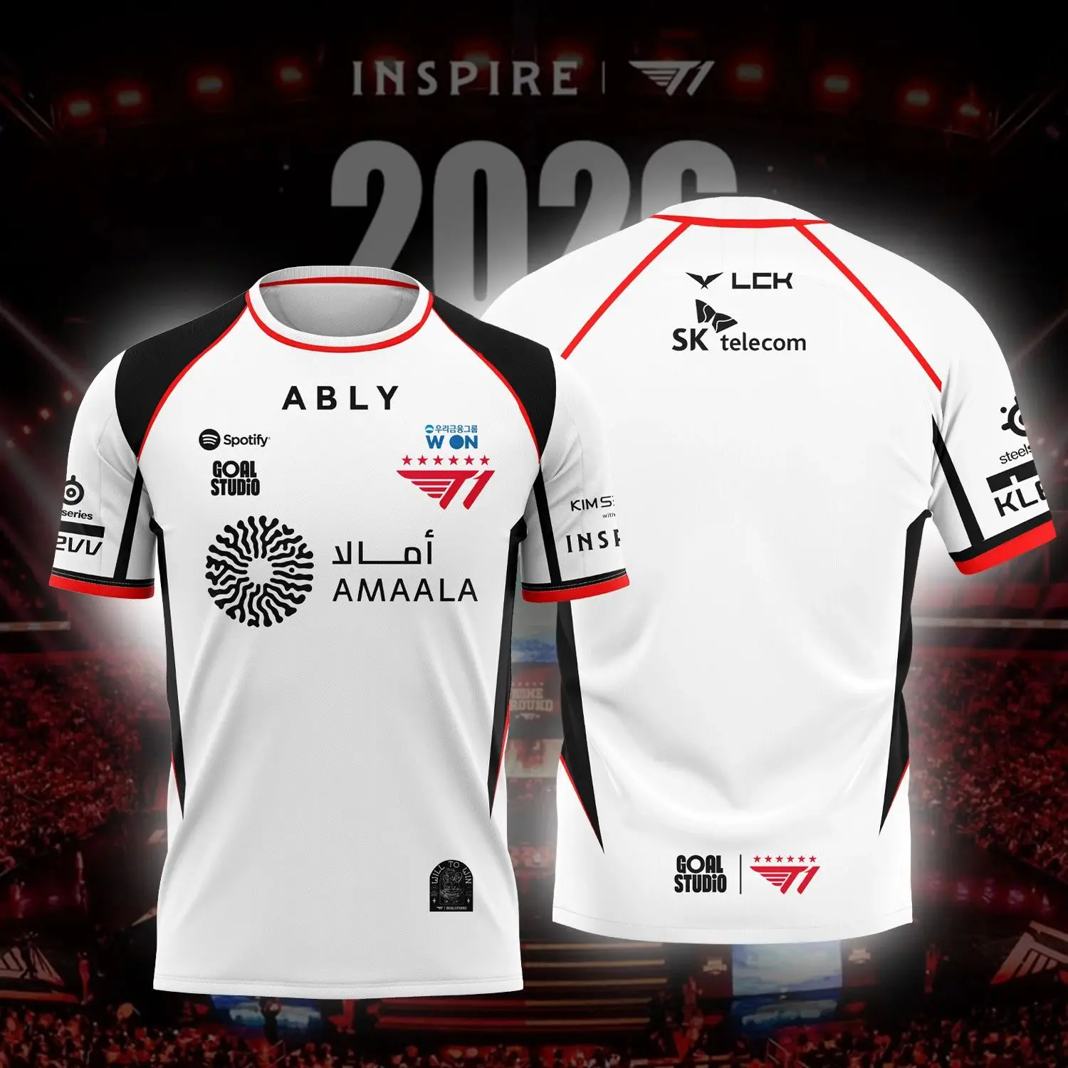 2026 New T1 Esports Team Jersey FAKER FAN Men and Women Summer Casual Short Sleeve for Gaming Enthusiasts